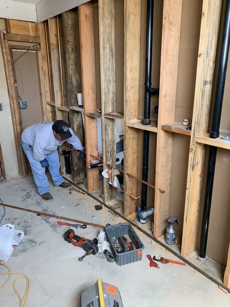 Commercial rough-in plumbing for Gas Line Repair in Elwood